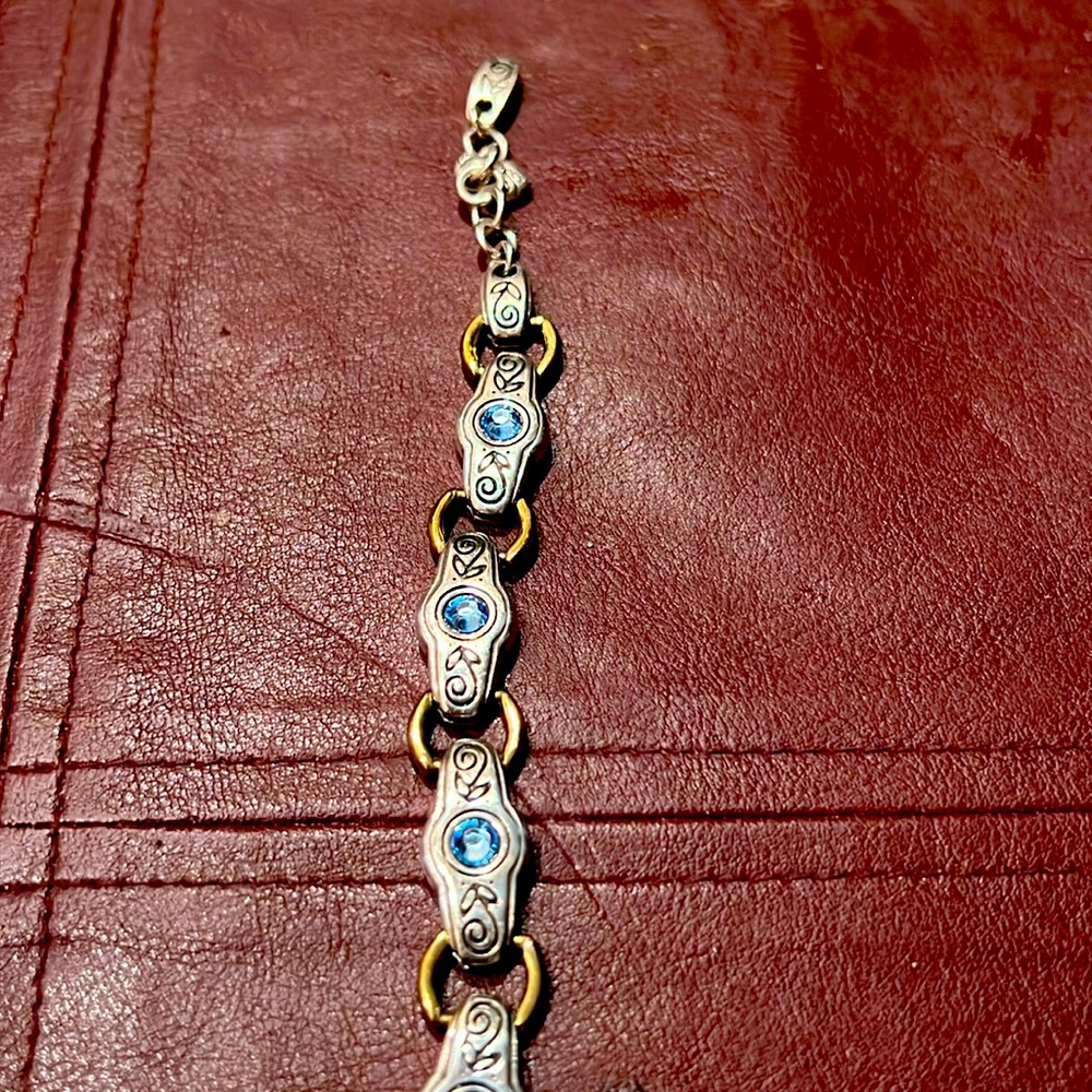 Women’s Brighton bracelet blue stone  8” adjustable.
